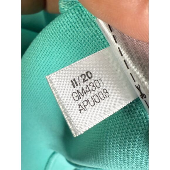 Adidas Club Golf 1/4 Zip Pullover Activewear Lightweight Semi Mint Rush Mens 2XL - Picture 7 of 9